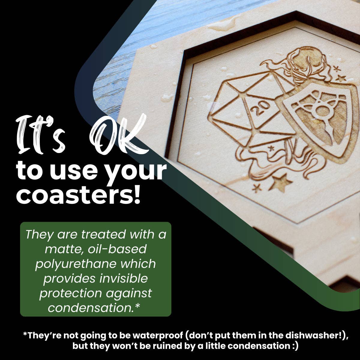 D&D Dice Tray Coasters, Dragon