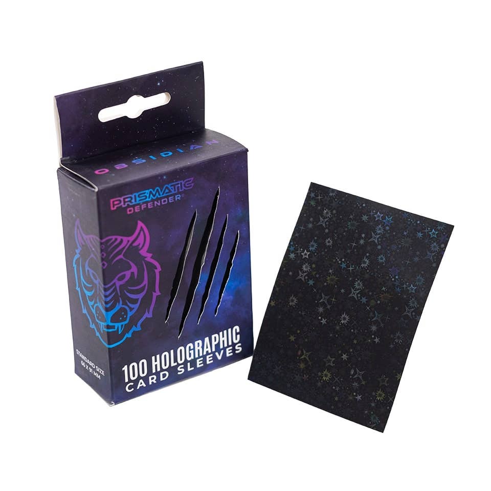 Holographic Card Sleeves - Standard Size - 3 Foil Designs: Light Green / Oracle