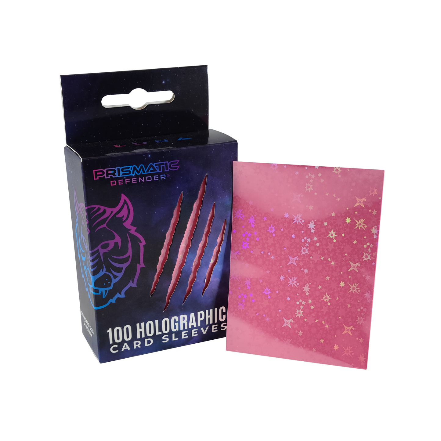 Holographic Card Sleeves - Standard Size - 3 Foil Designs: Red / Oracle