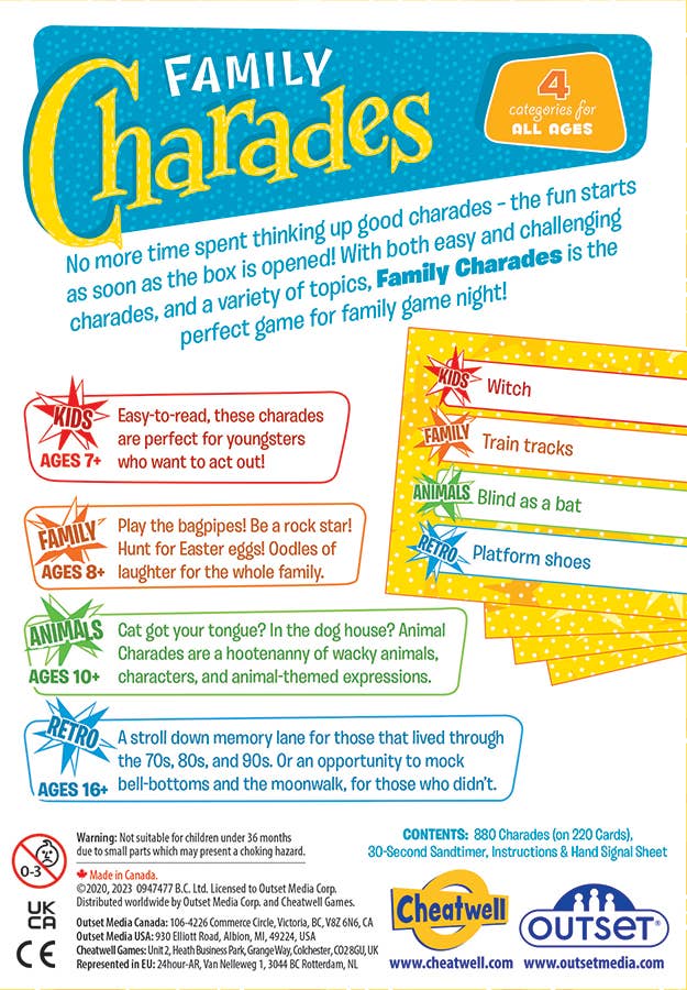 Family Charades Retro Design