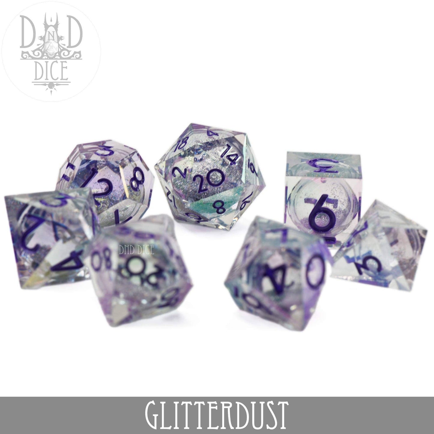 Glitterdust Liquid Core Dice