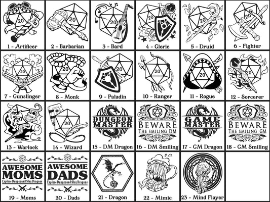 D&D Dice Tray Coasters, Mind Flayer