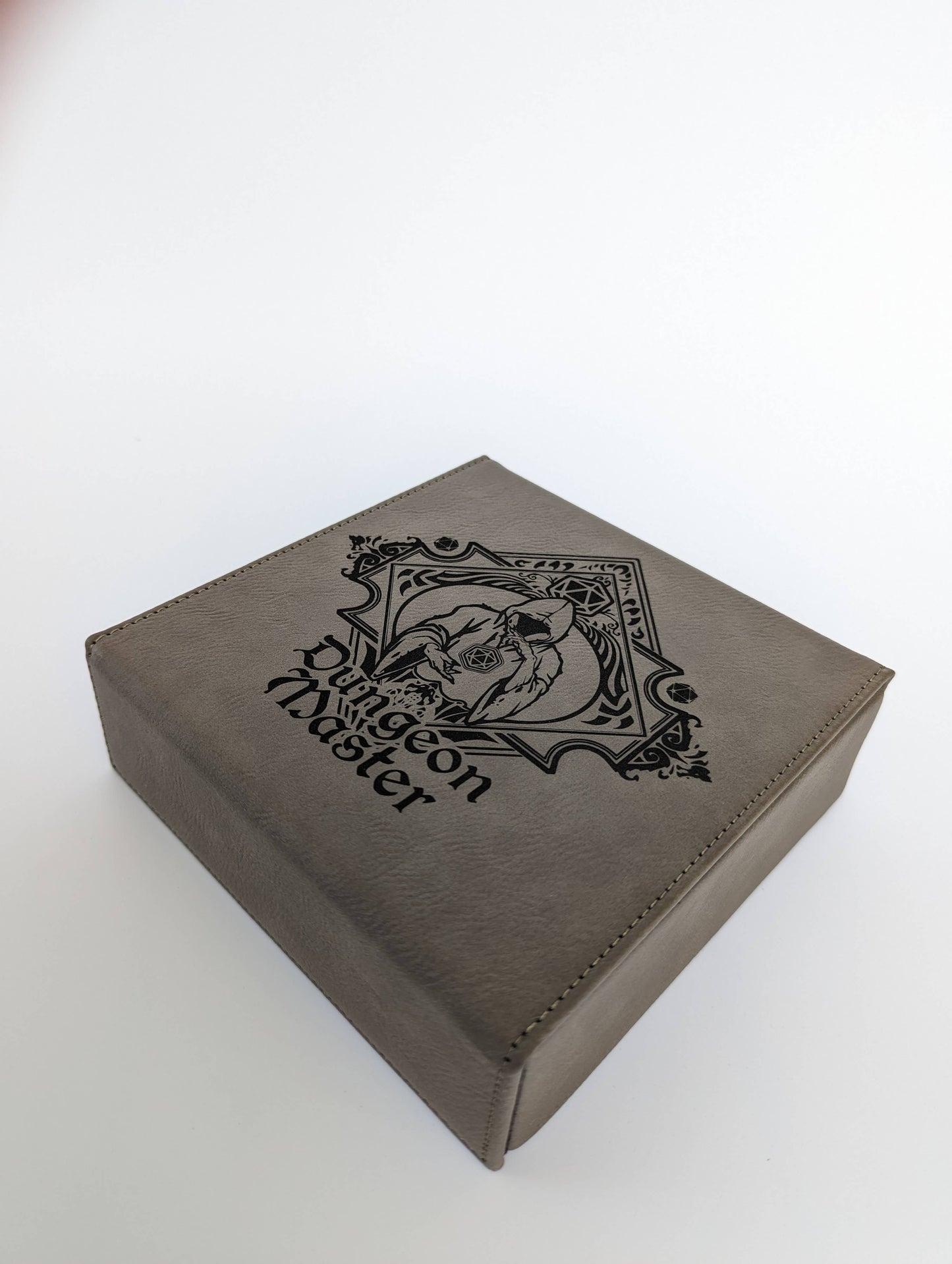 The Fate Twister - D&D - Vegan Leather Dice Box: Chestnut