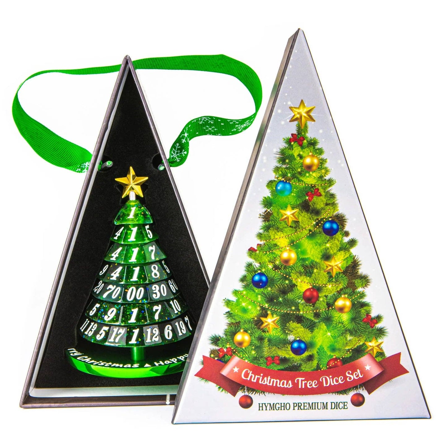 Resin Christmas Tree Dice - Green