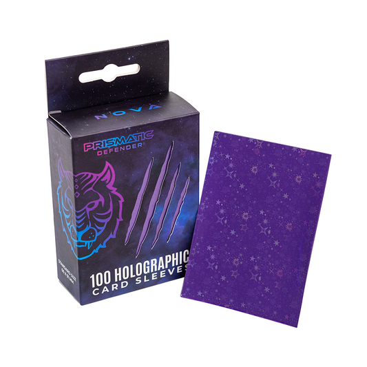 Holographic Card Sleeves - Standard Size - 3 Foil Designs: Black / Oracle